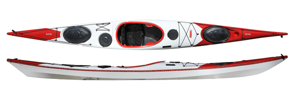 Norse Idun Composite Sea Kayak in Red/White