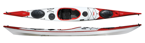 Norse Idun Sea Kayak in Red/White