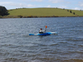 Paddling the Expression 11 at Siblyback Lake Country Park, Cornwall.