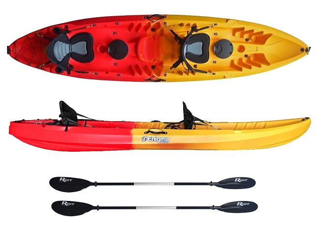 Enigma Kayaks Flow Duo Sit-On-Top Kayak Flame Colour
