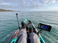 Fishing on the Old Town Sportsman Salty PDL kayak off the South Coast of Cornwall