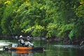 Old Town Sportsman 106 PDL on a river kayak fishing