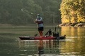 Kayak fishing from the Vibe Makana 100 on a lake