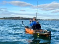 Liam Cornwall Canoes fishing on Vibe Seaghost 110