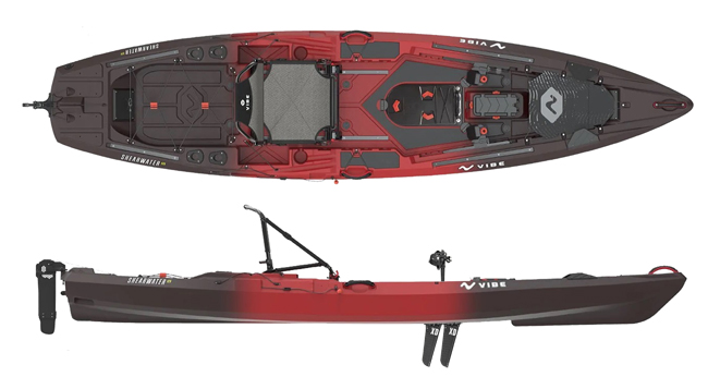 Vibe Shearwater 125 with X-Drive Pedal Fishing Kayak UK