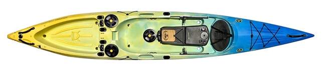 Viking Profish Reload Fishing Kayak in Daybreak Blue/White/Yellow Colour