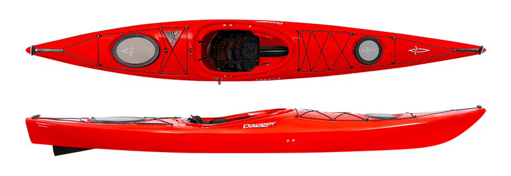 Dagger Stratos 14.5 Touring Kayak in Red