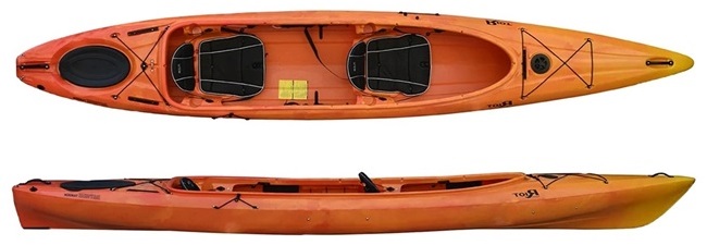 Riot Bayside 15 Tandem - Sunset Orange colour