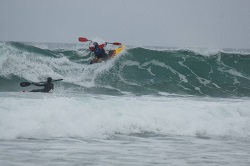 Surfing the Kernow Kayaks Stiffy