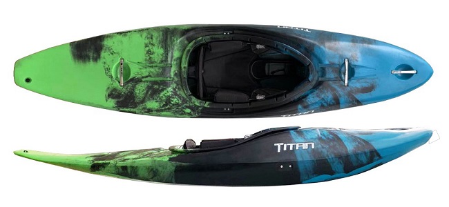 Titan Nymph Creek Kayak in Blue/Black/Green